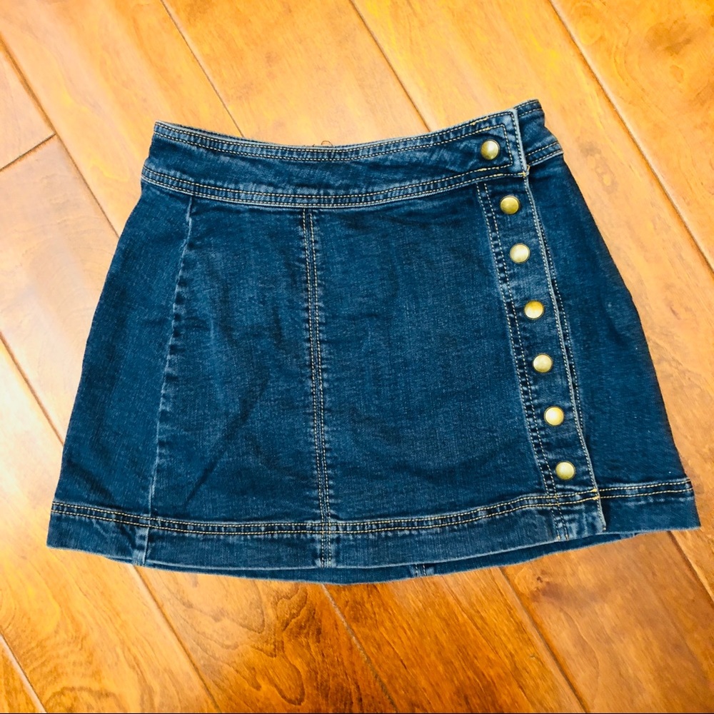 Free People Jean Skirt